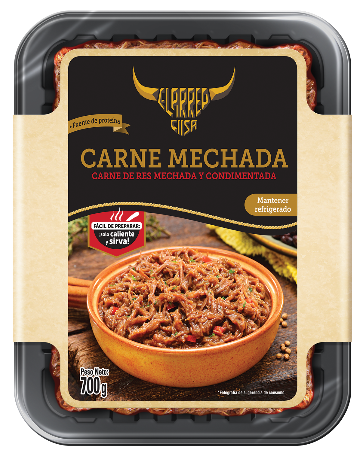 BANDEJA CARNE MECHADA