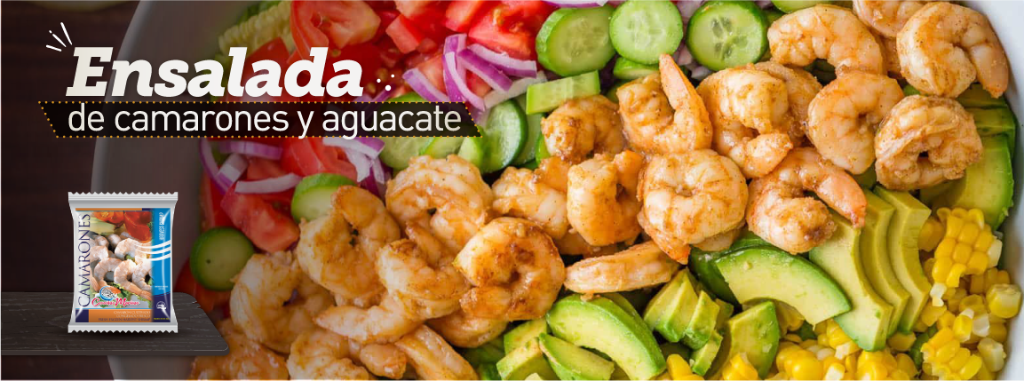 Ensalada de camarones y aguacate